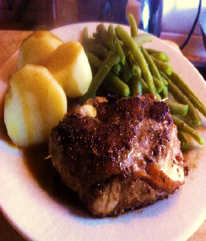 Cordon bleu van zalm  in botersaus van Rodenbach Grand Cru